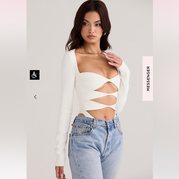 House of cb Danica white cutout bodysuit - Picture 3 of 8